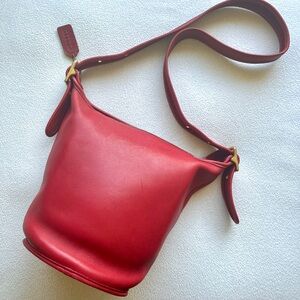 Red Vintage Coach Helen’s Legacy Duffle Sac 9953